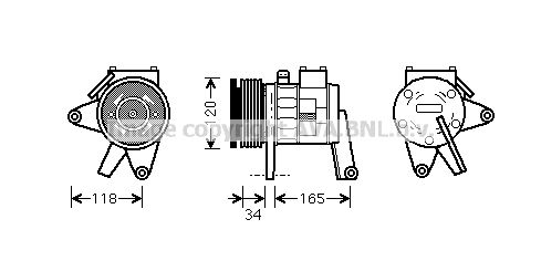 AVA QUALITY COOLING Kompressori, ilmastointilaite CRAK063